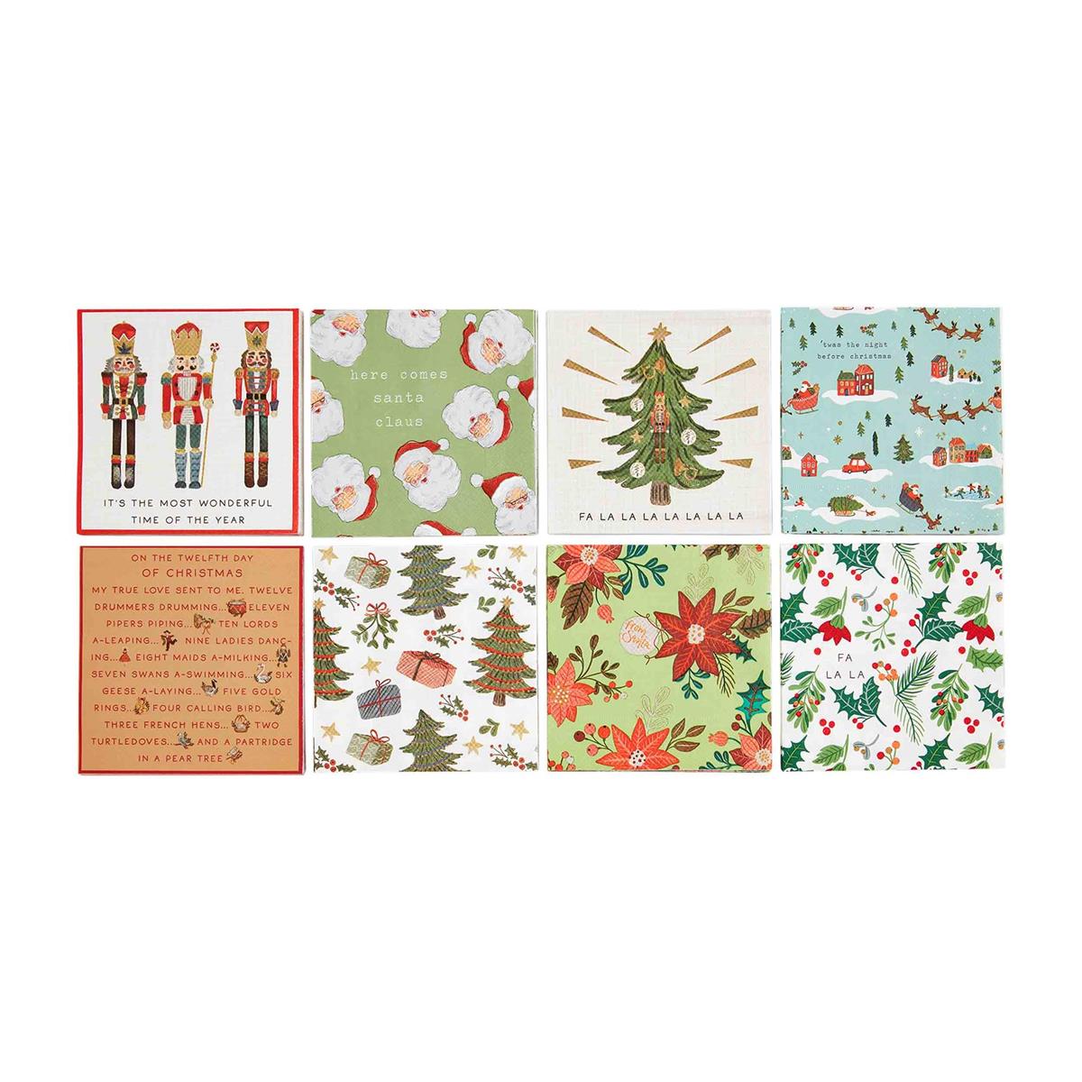 Christmas Paper Cocktail Napkins 8 Styles Available One Amazing Find Creative Home Market