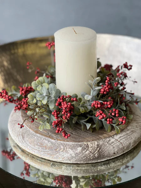 New England Boxwood Candle Ring