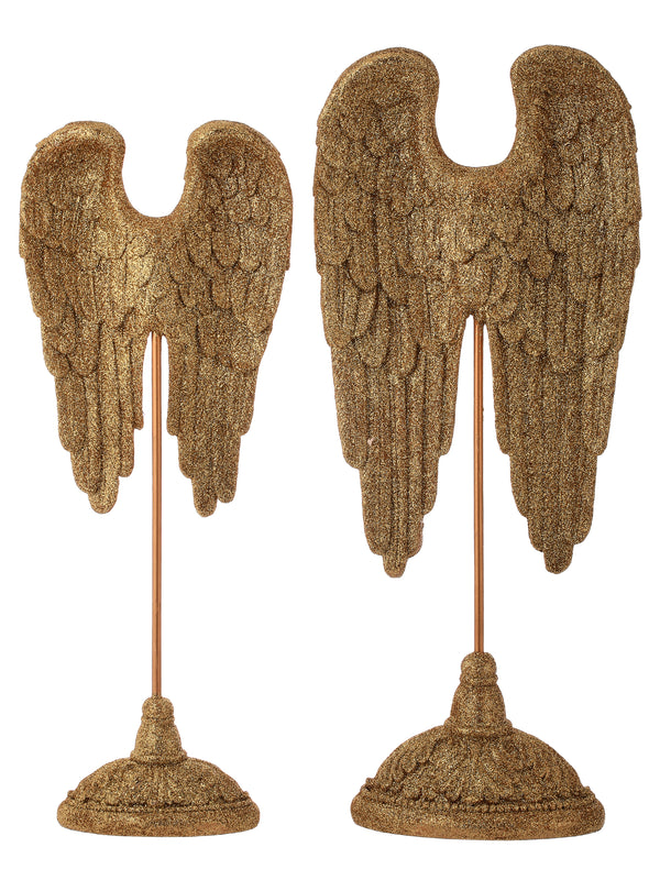 Angel resin silver with wings main image 0