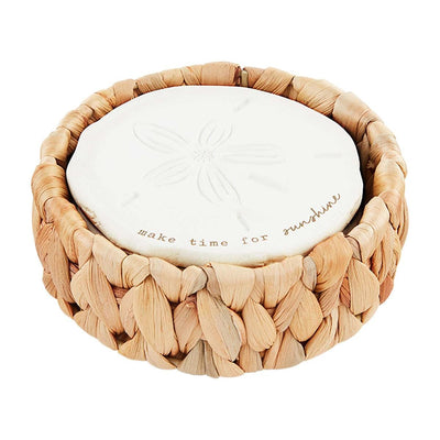 Sand Dollar Coaster Set with Display Basket - One Amazing Find: Creative Home Market