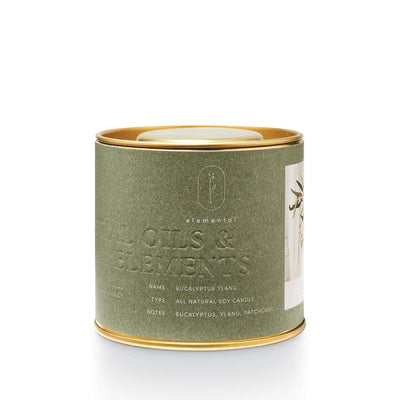 Eucalyptus Ylang Natural Tin 8.5 oz Soy Candle - One Amazing Find: Creative Home Market