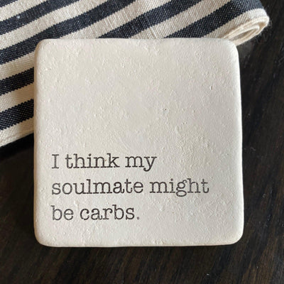 Carb Soulmate Limestone Funny Printed Coaster - One Amazing Find: Creative Home Market