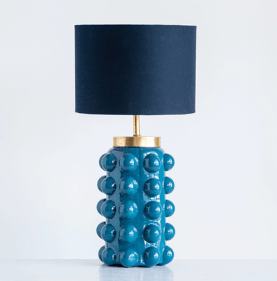 Glass Table Lamp with Black Shade - One Amazing Find: Creative Home Market