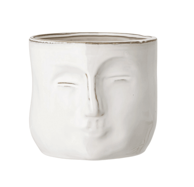 Stoneware Planter with Face - One Amazing Find: Creative Home Market