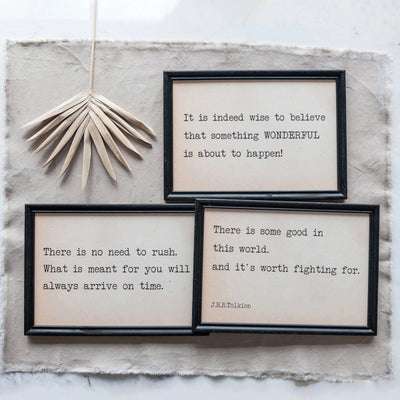Wood Framed Wall Decor with Saying, 3 Styles - One Amazing Find: Creative Home Market