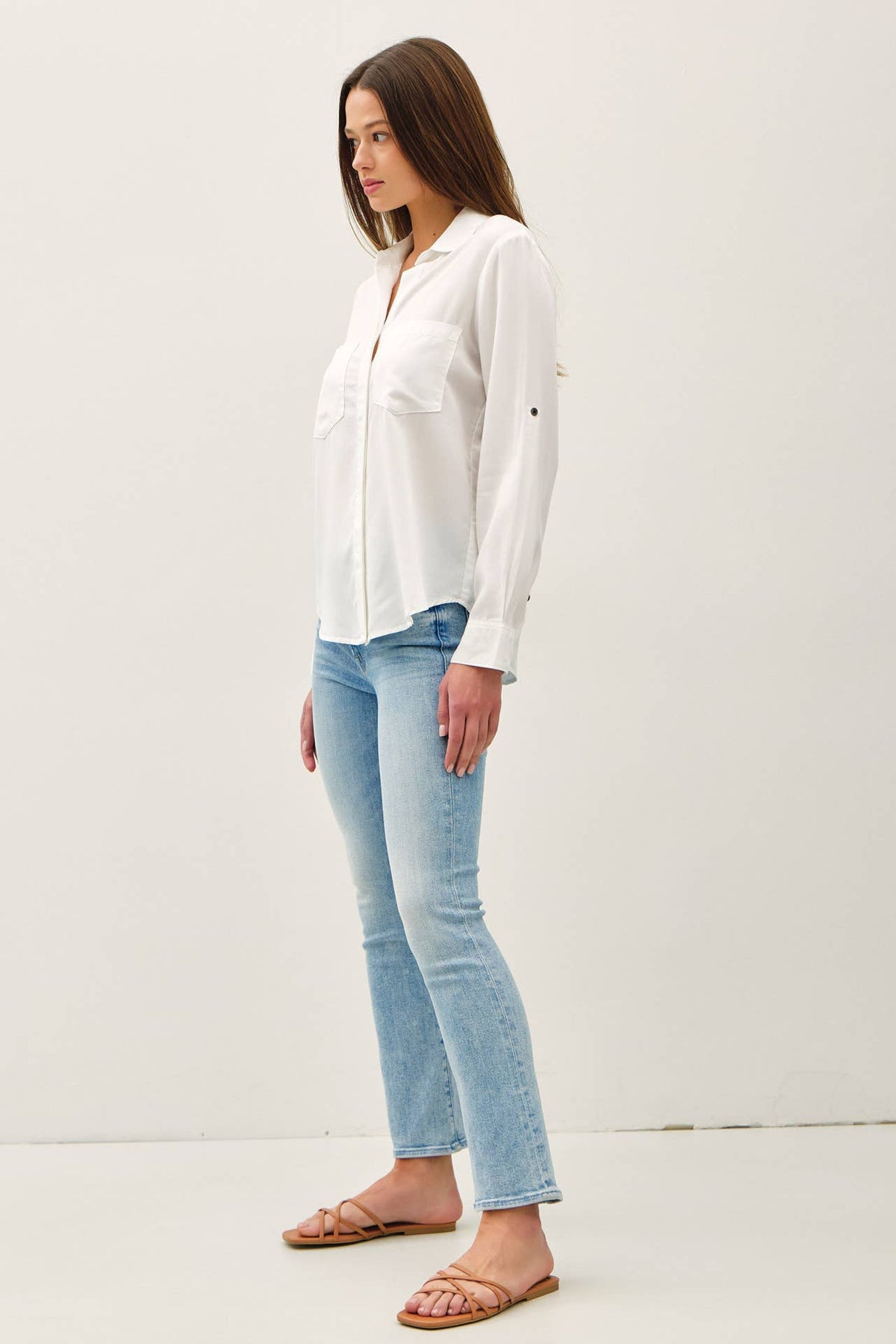 TENCEL ROLLED CUFF SHIRTS