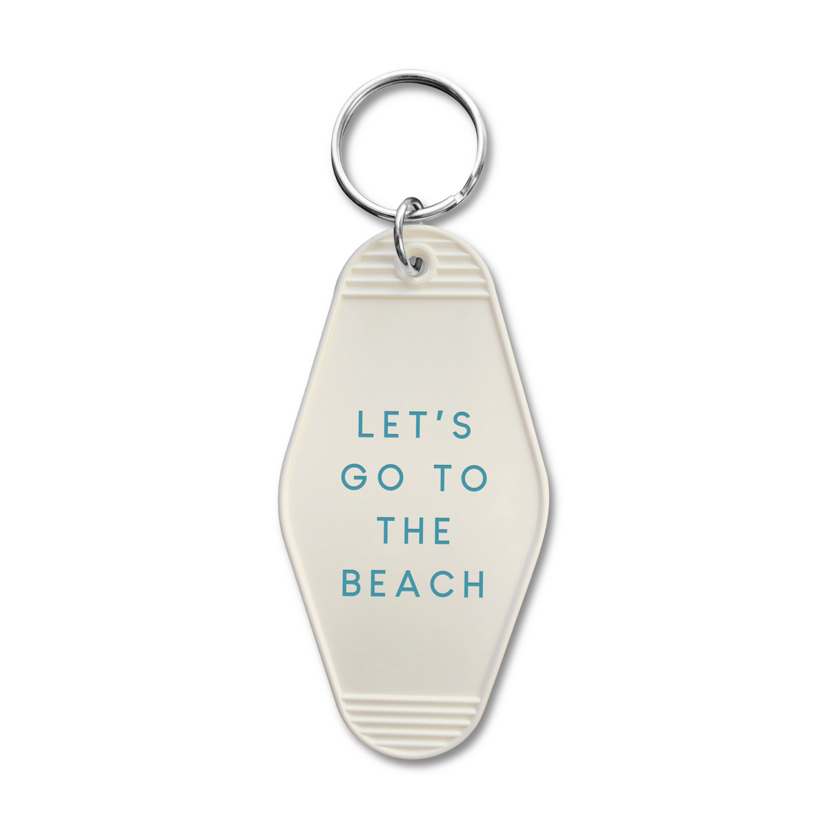 Retro Hotel Keychain - Let's Go To The Beach