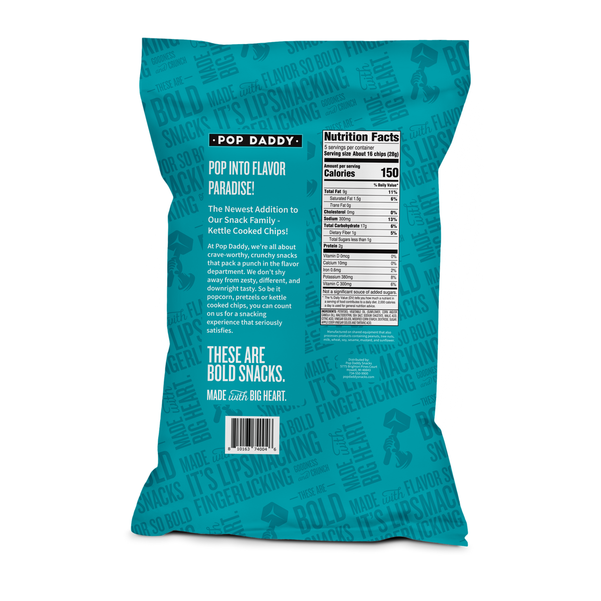 Salt and Vinegar Kettle Cooked Potato Chips 5.0 oz