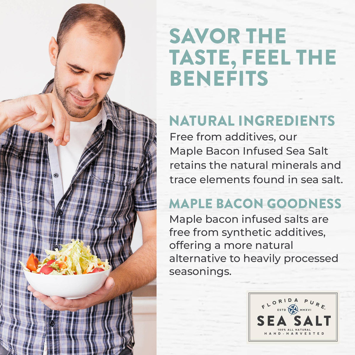 Maple Bacon Sea Salt Pouch (Flaked Sea Salt)- 3oz.