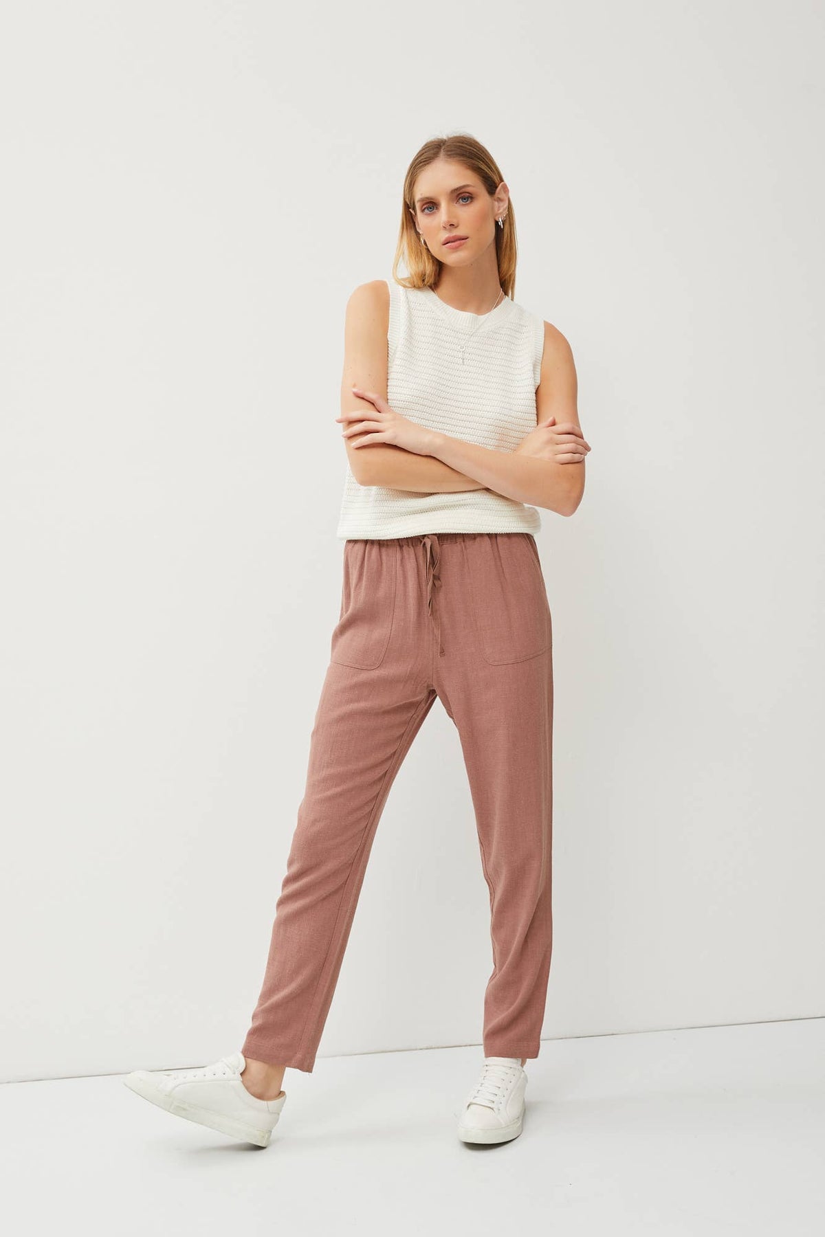 LINEN DRAWSTRING JOGGERS