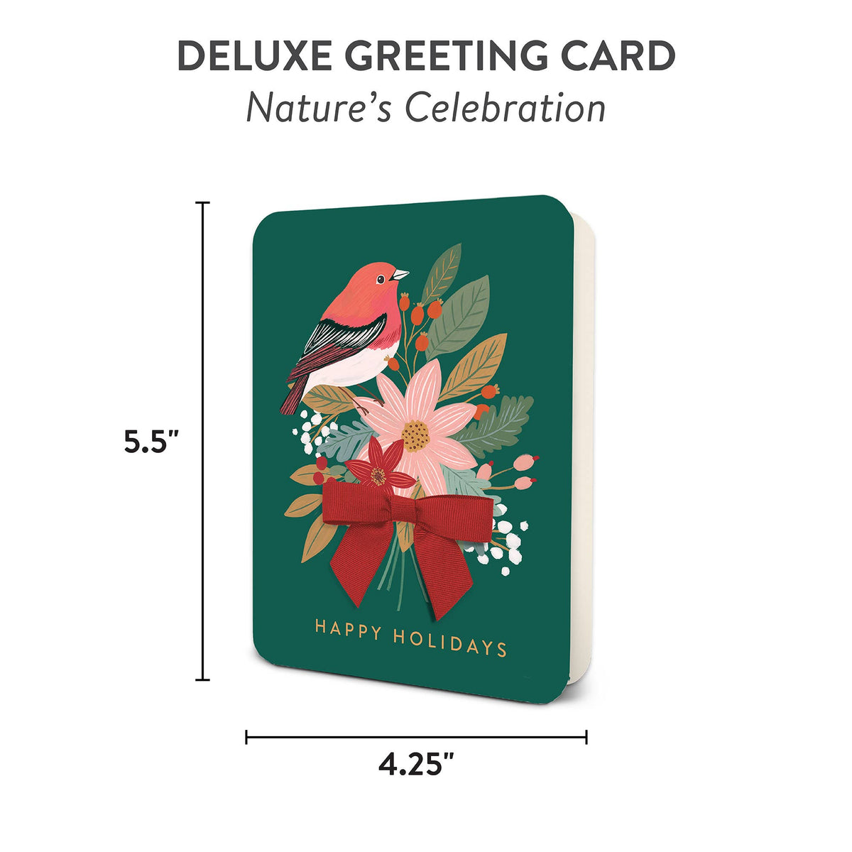 Christmas Nature's Celebration Deluxe Greeting Card