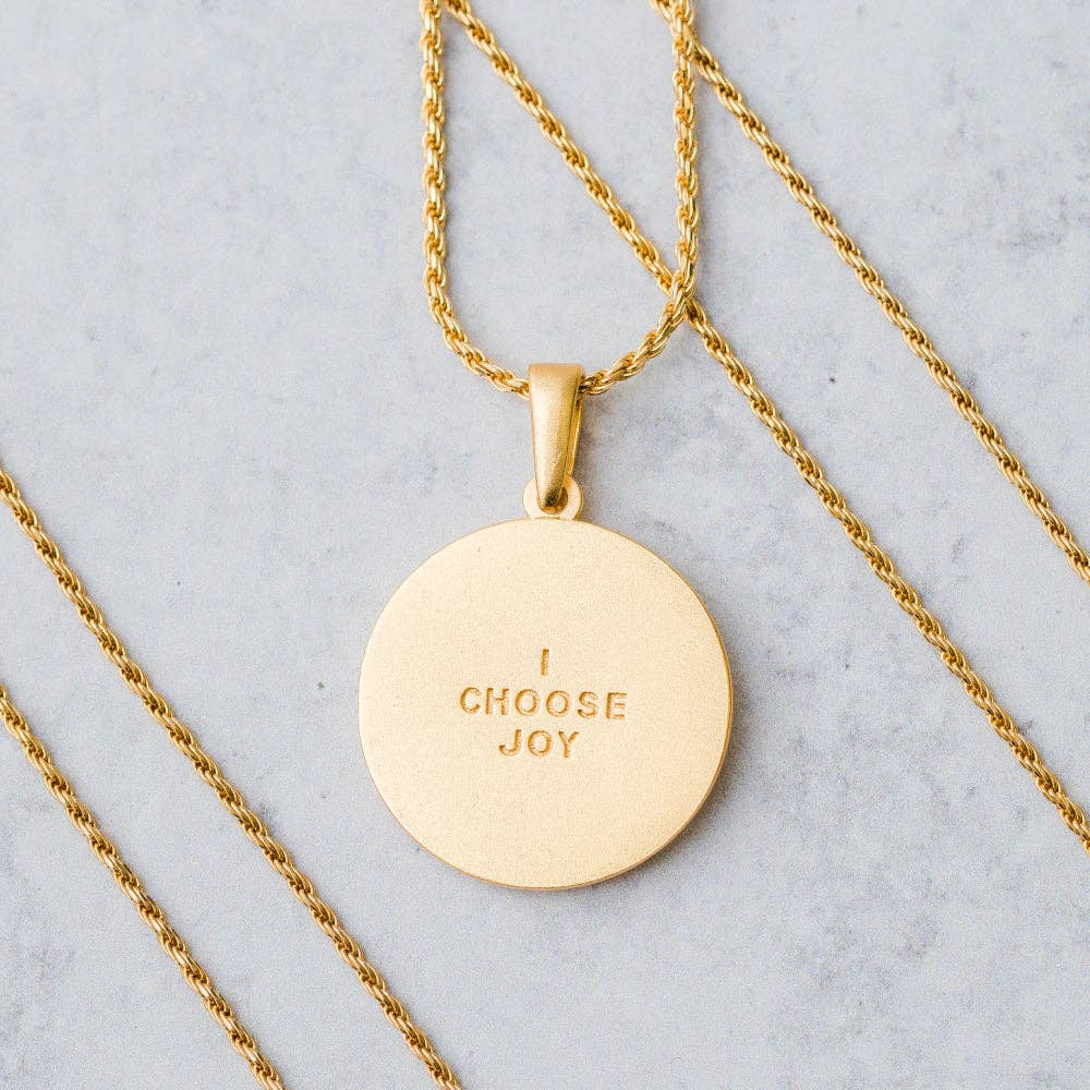 I Choose Joy - inspirational Mantra® mandala necklace