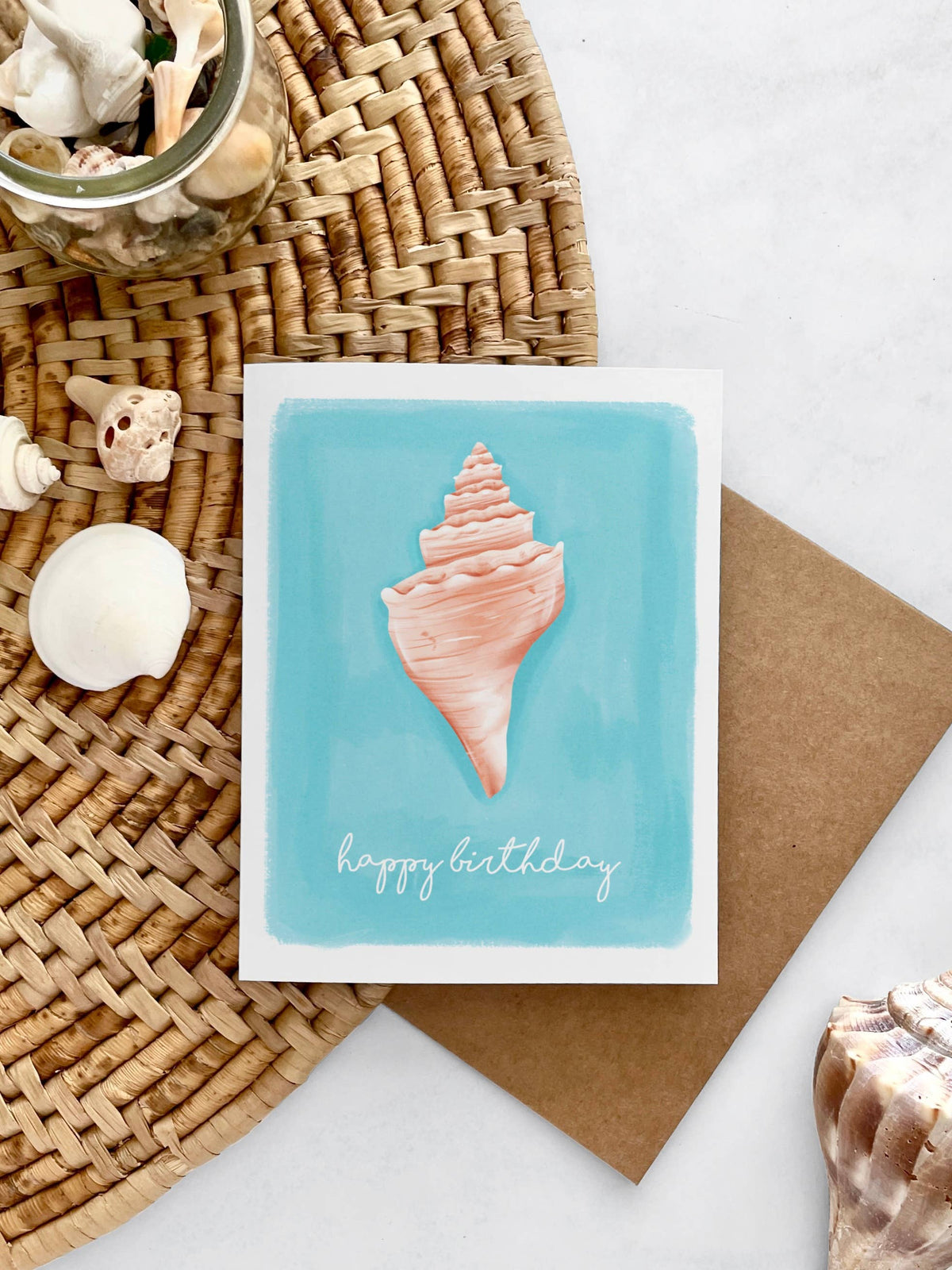 Conch Shell Birthday Card