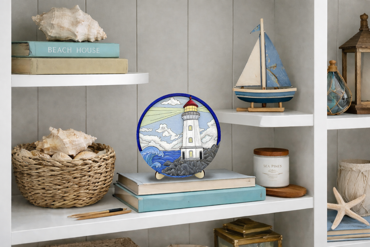 Lighthouse Coastal DIY Paint Kit – Layered Wood Ocean Art