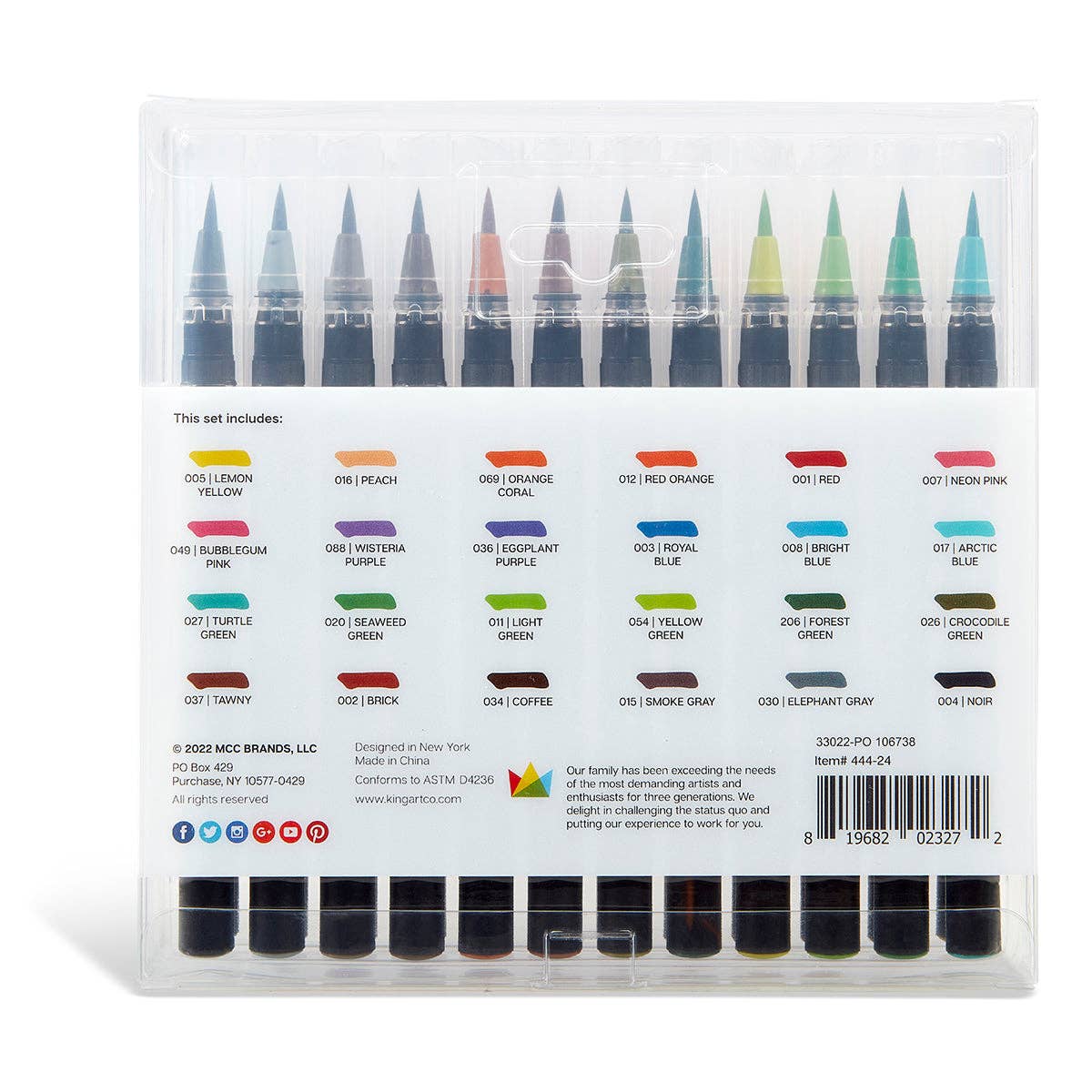 Real Watercolor Brush Pens 24 Colors