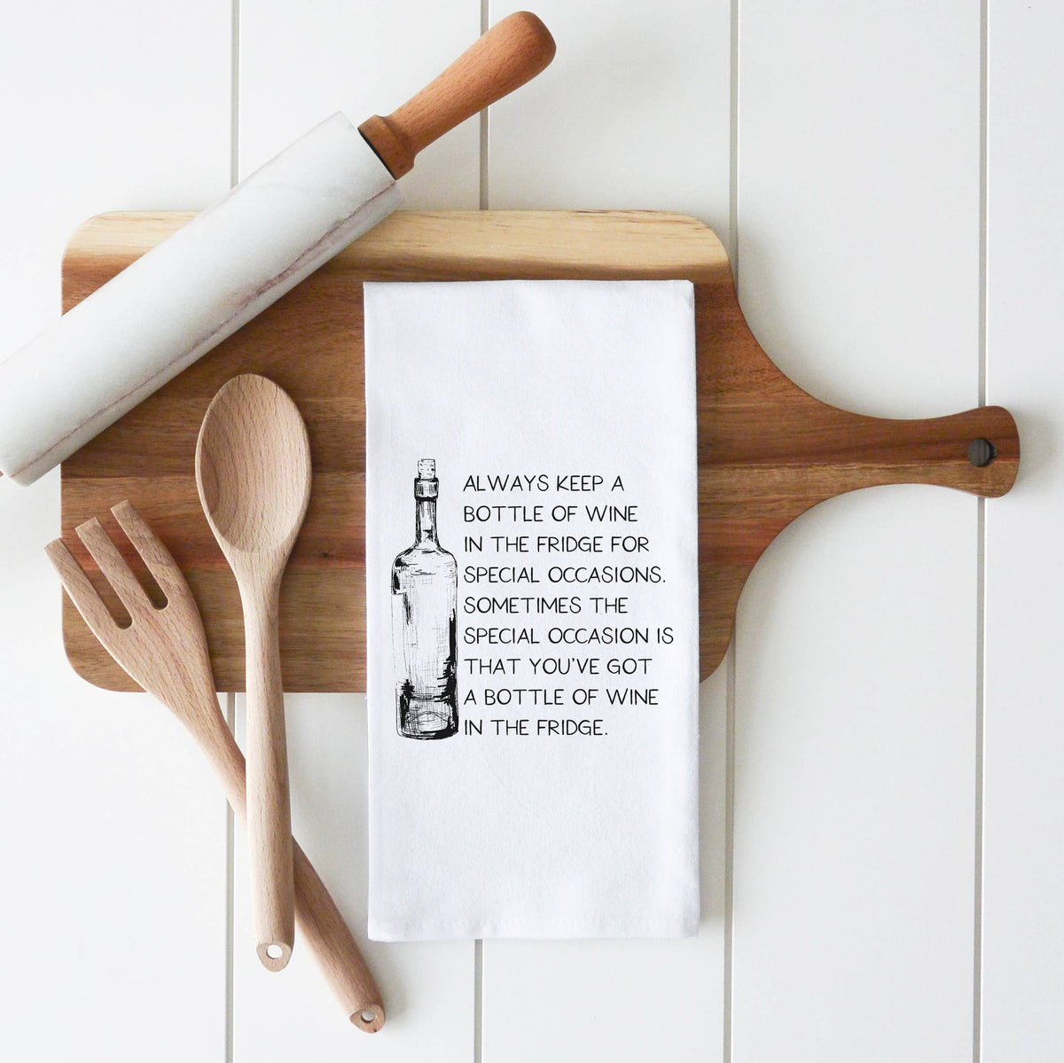 Wine In The Fridge Tea Towel