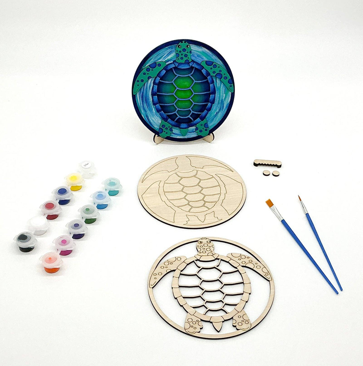 Layered Sea Turtle 3D Art | DIY Wood Craft Kit for Adults | Unique Nautical Wall Art