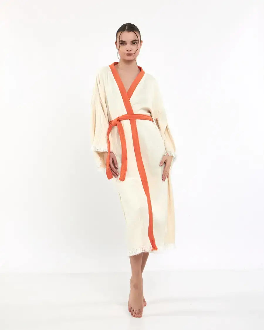 %100 Cotton Boho Kaftan/Kimono/Bathrobe, Evil Eye Kimono