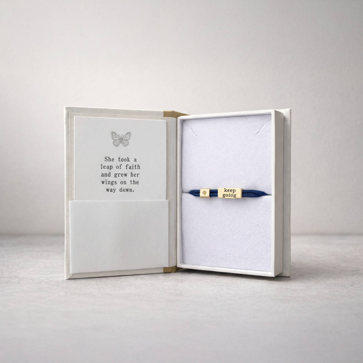 Sentiment Cord Bracelet-Keep Going