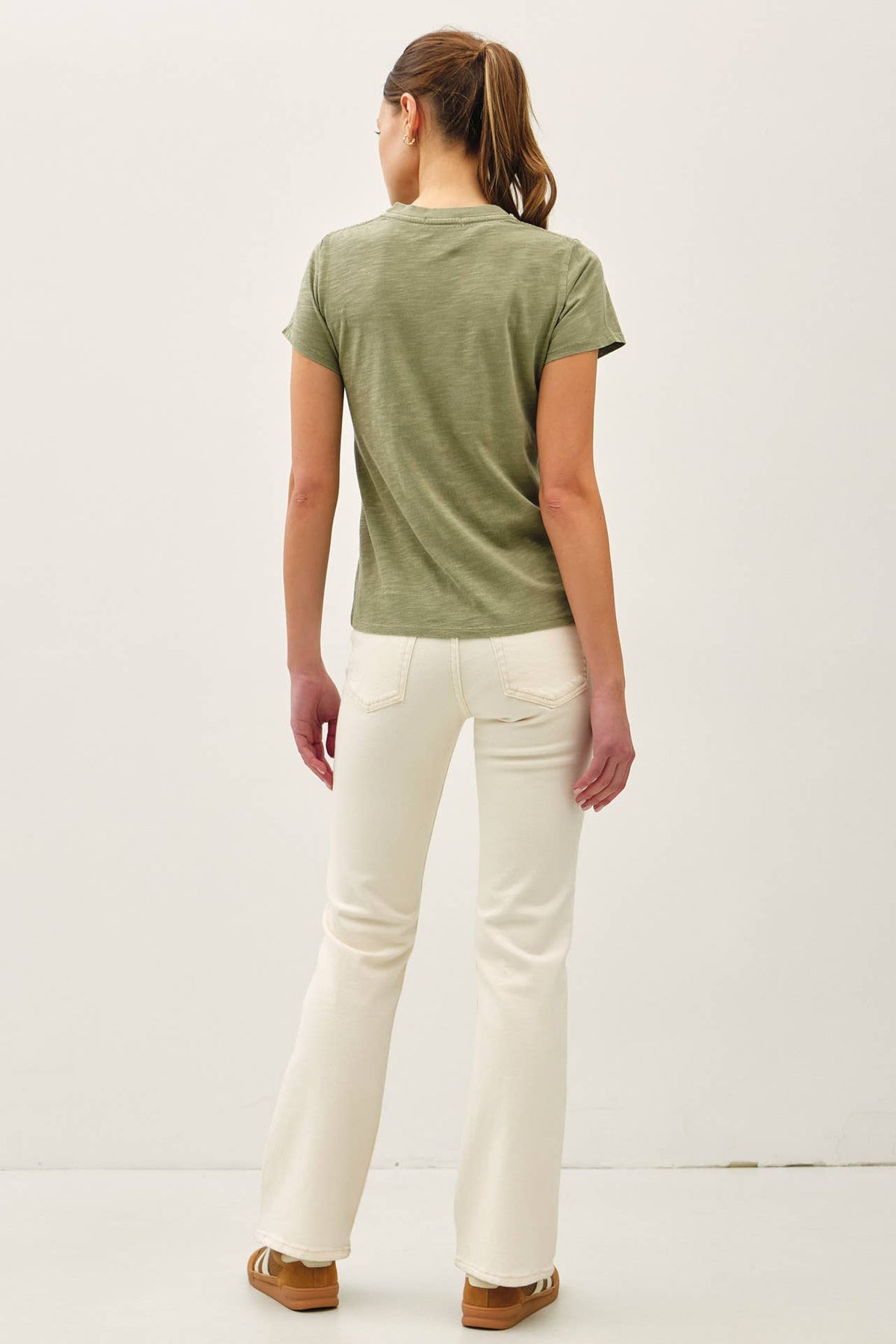 NEW COLOR-CLASSIC CUT ACID WASH COTTON T-SHIRT