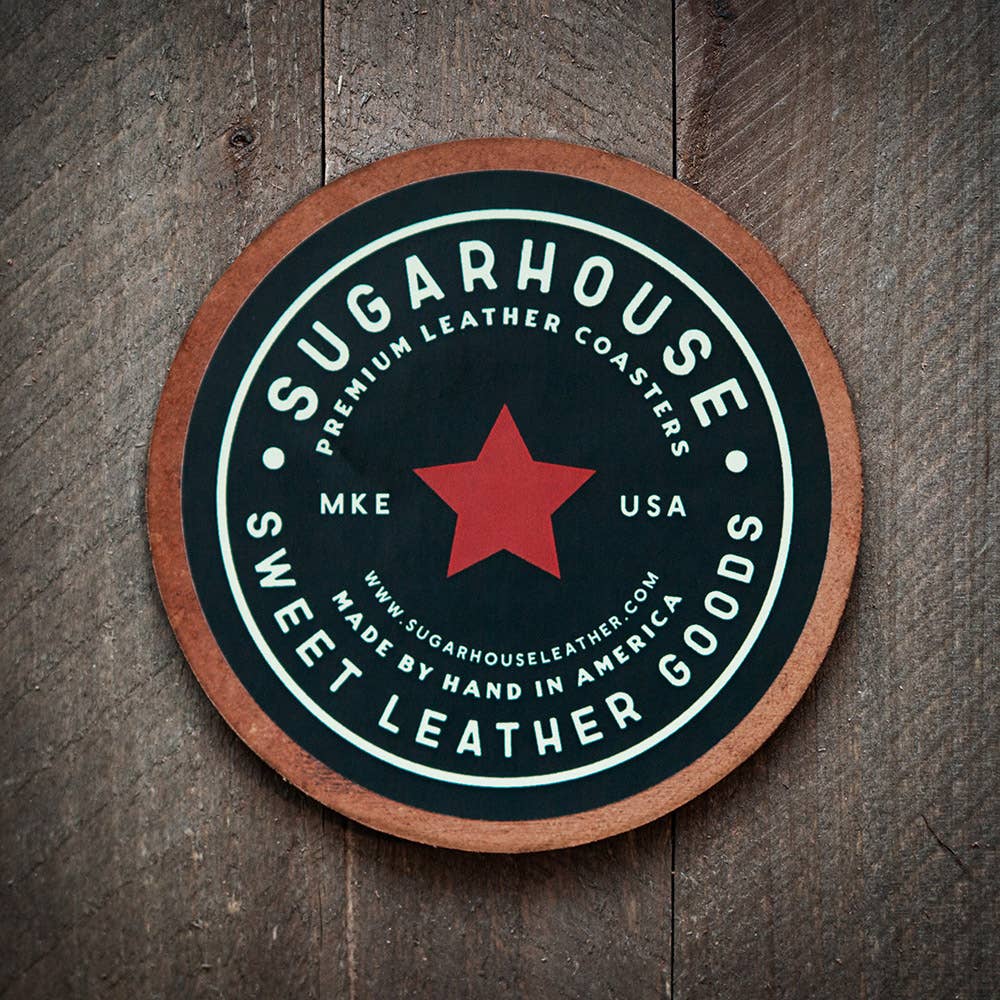 These Are The Good Old Days Leather Coaster