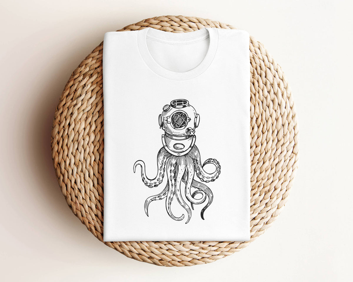 NAUTICAL DIVING OCTOPUS Graphic Tee