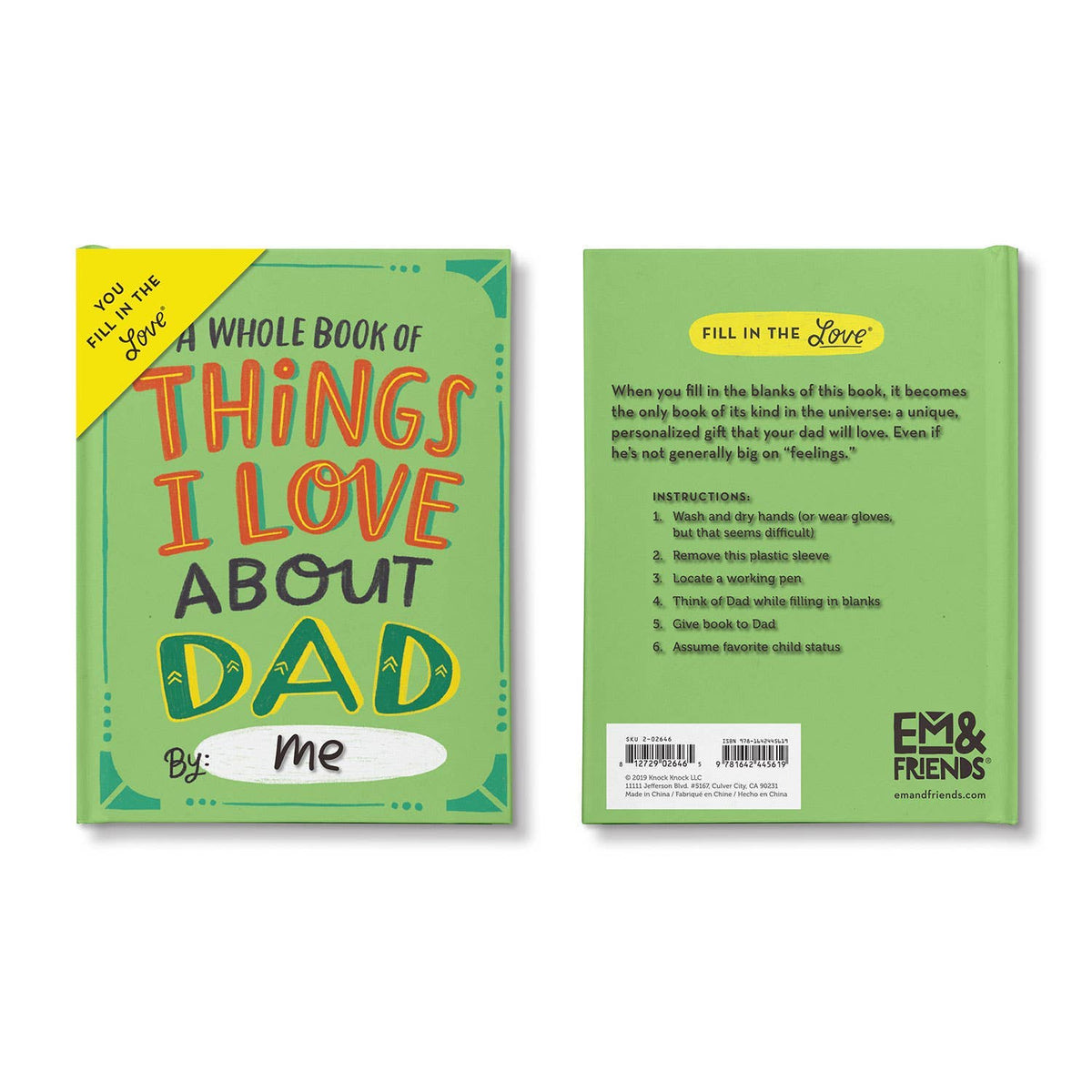 About Dad Fill in the Love® Journal