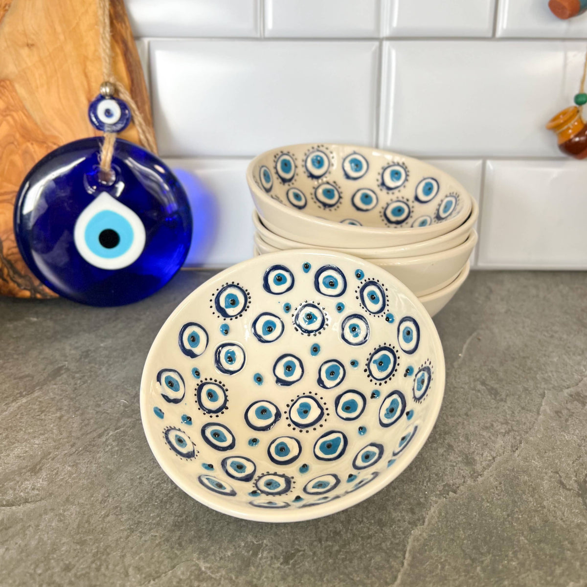 Medium Evil Eye Bowl, Boho Home Decor, Decorative Bowl