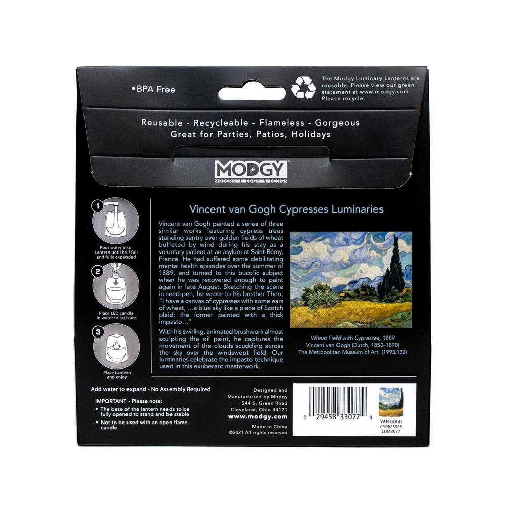 Luminary Lantern - Van Gogh Cypresses