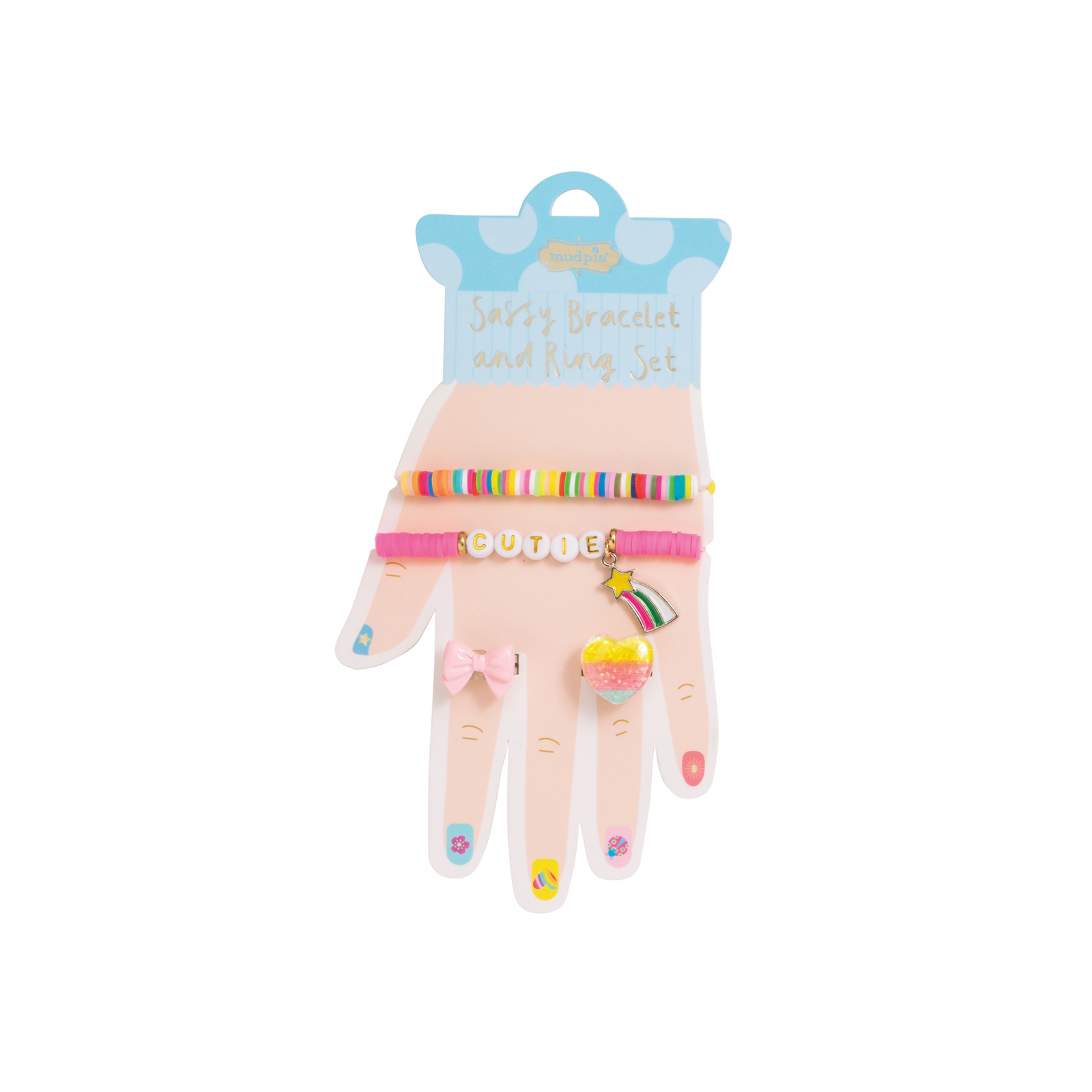 Blue Bracelets Rings Card