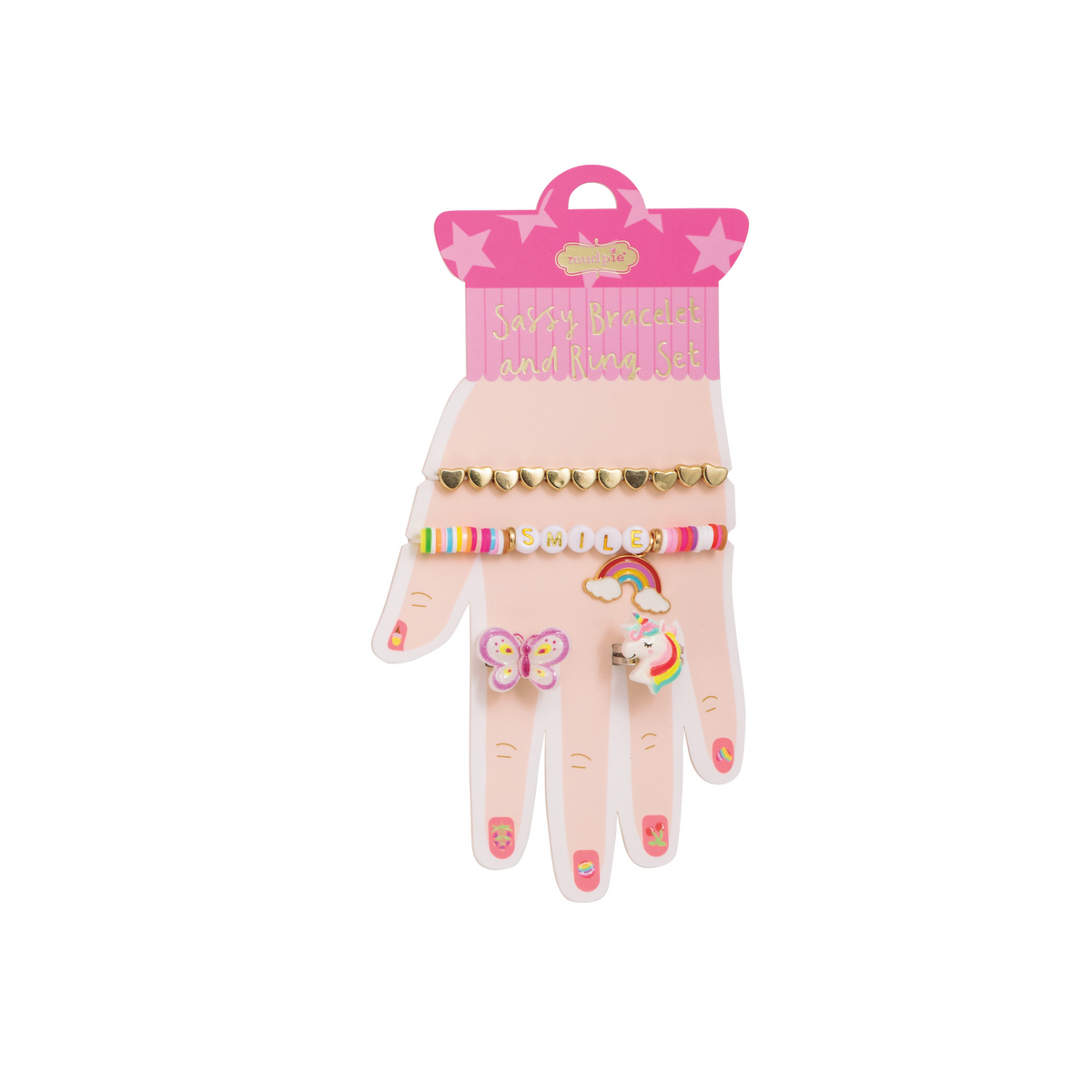 Hot Pink Bracelets Rings Card