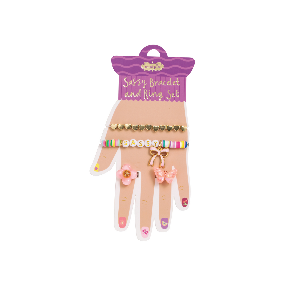 Purple Bracelets Rings Card