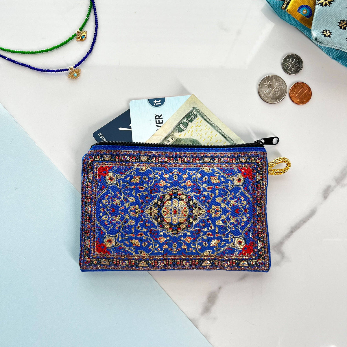 Small Coin Purse, Fabric Pouch, Zipper Purse, Change Pouch