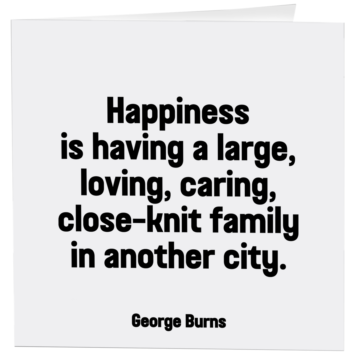 Cards - 403 - Happiness Is (George Burns)