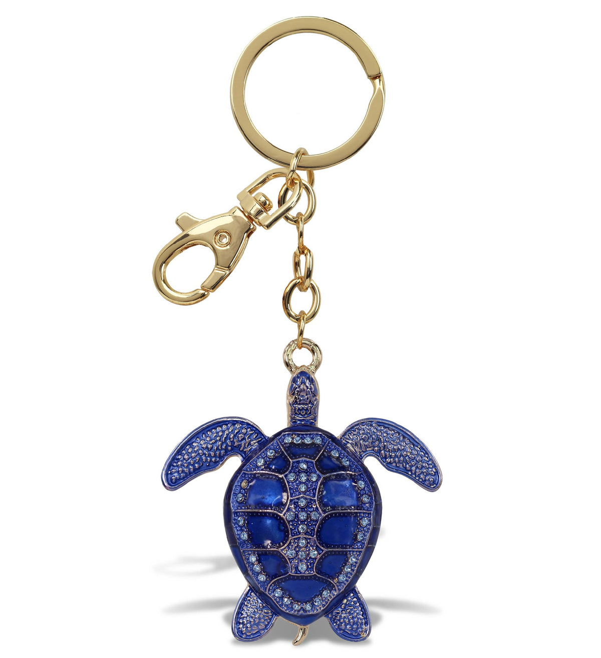 Gold Sparkling Charms - Blue Sea Turtle