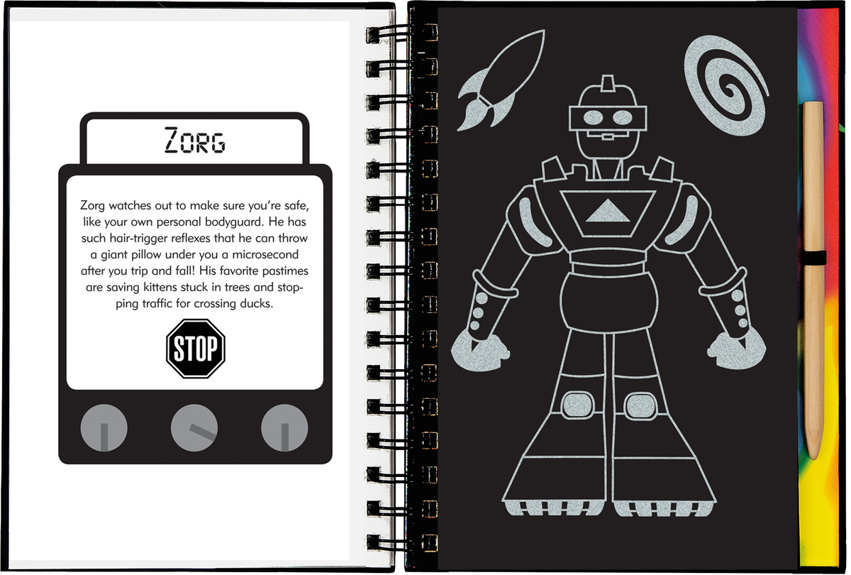 Robots Scratch and Sketch