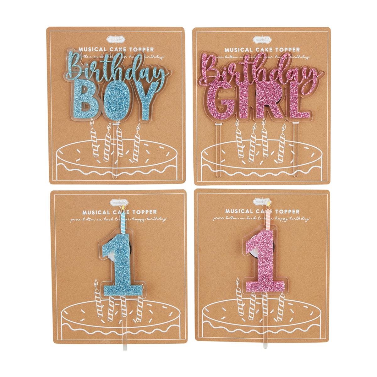 Musical Birthday Cake Topper - 4 Styles