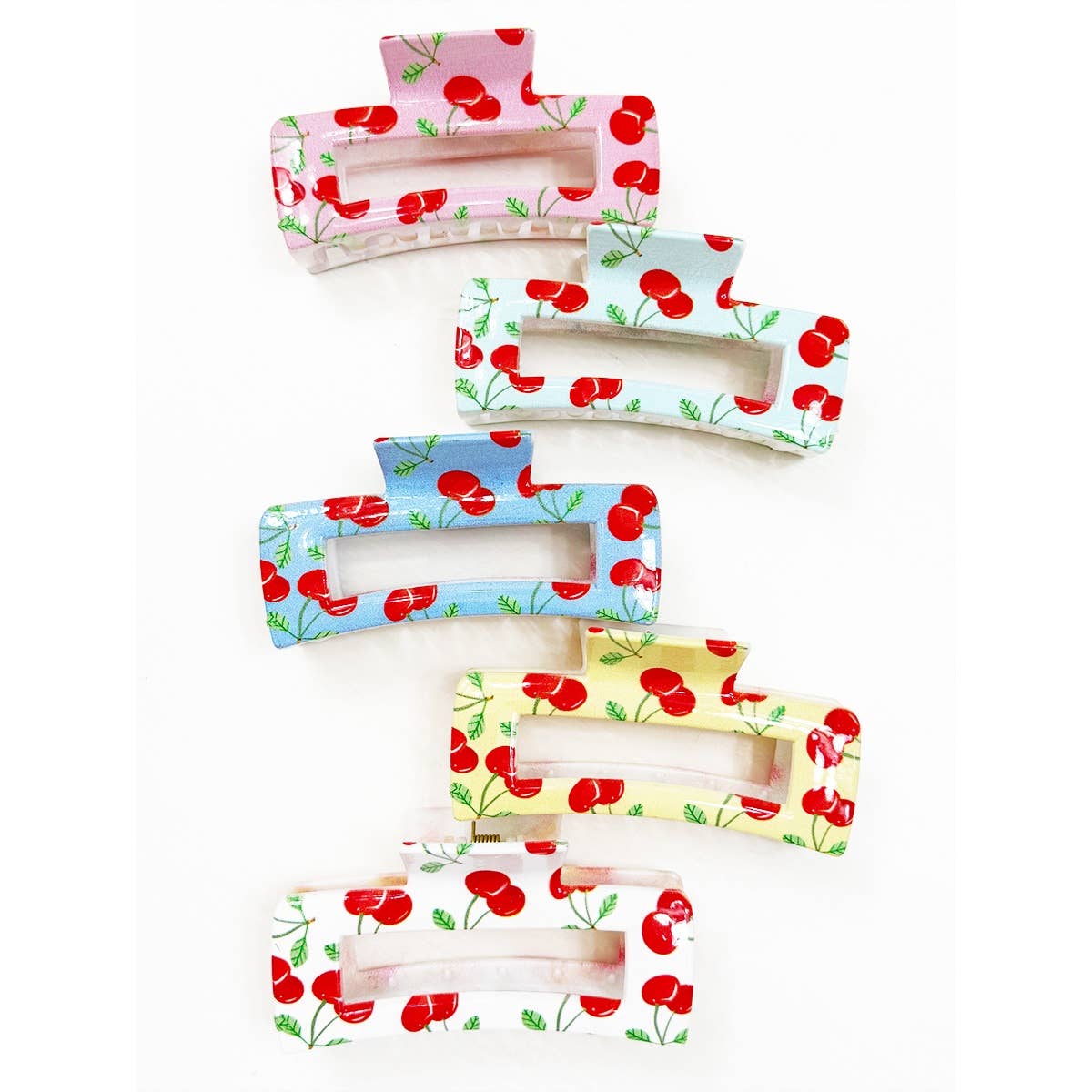 The adorable cherry Print Hair Claw