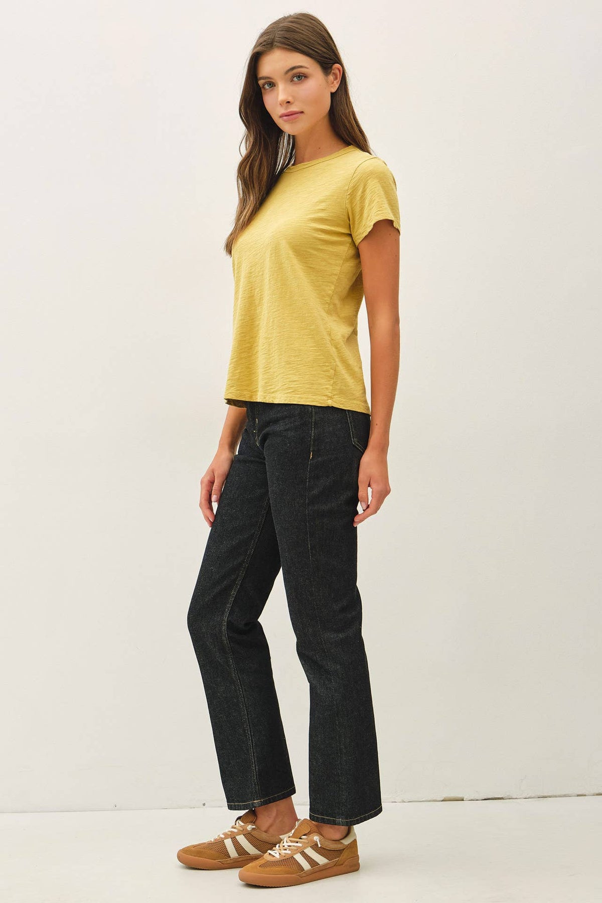 NEW SHADE-GARMENT DYED COTTON SLUB TEE