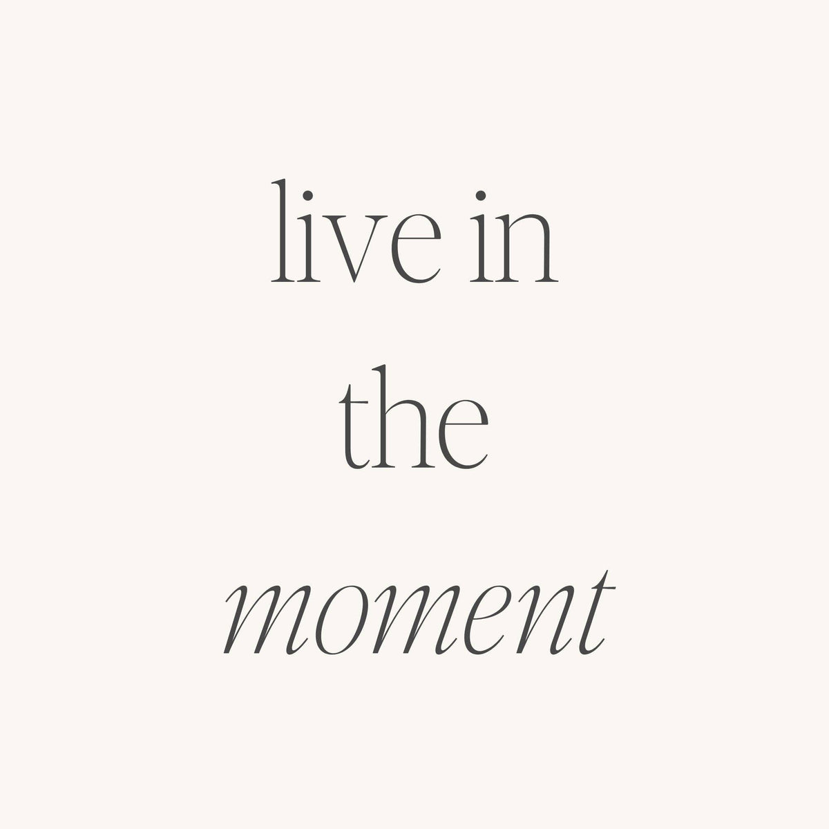 Live in the Moment - inspirational mantraband® bracelet