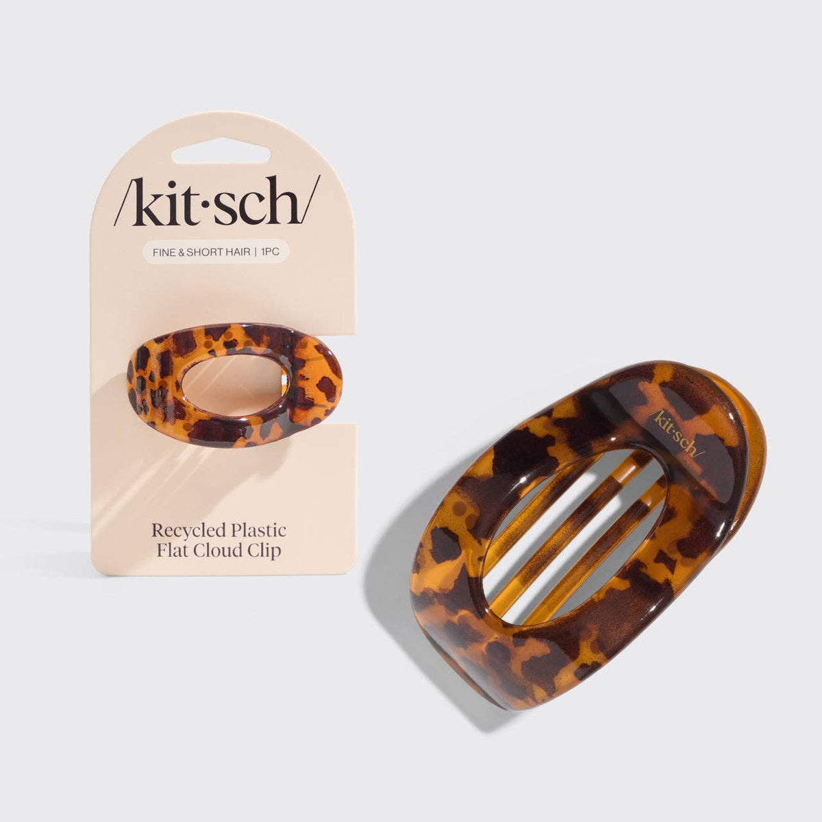 Recycled Plastic Small Flat Cloud Clip - Tort