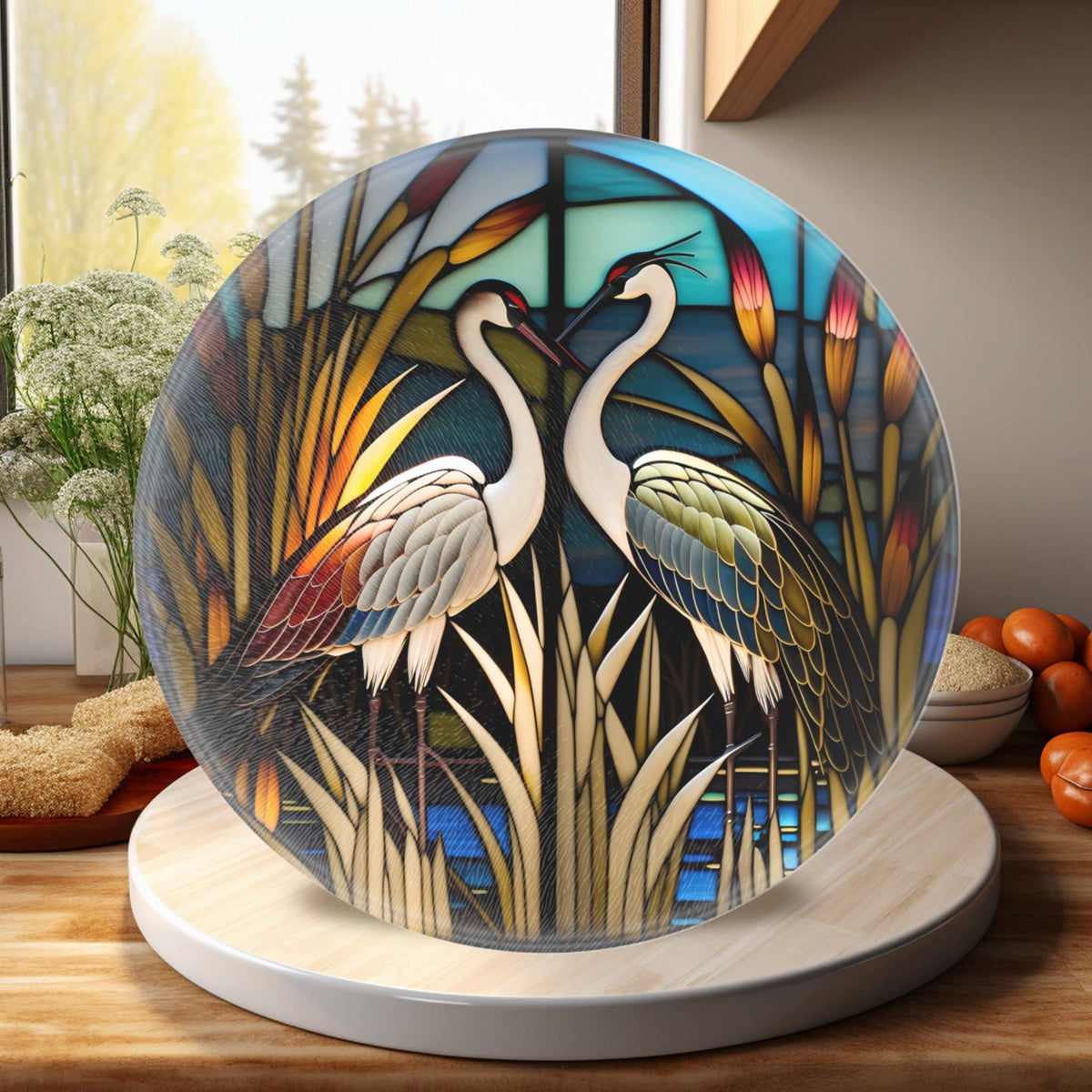 Tempered Glass Cutting Board: Crane Kitchen Serving Tray