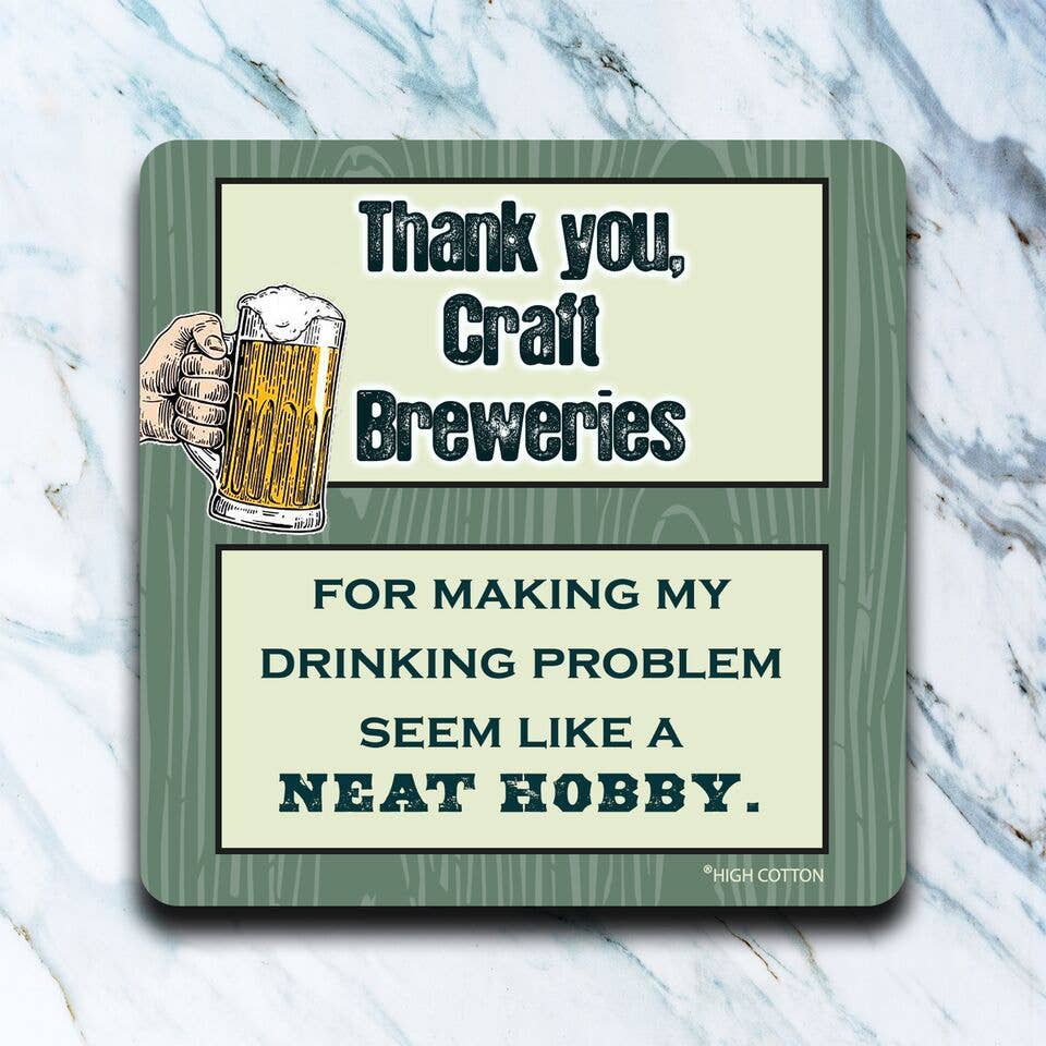 Thank You Craft Brewery Coaster