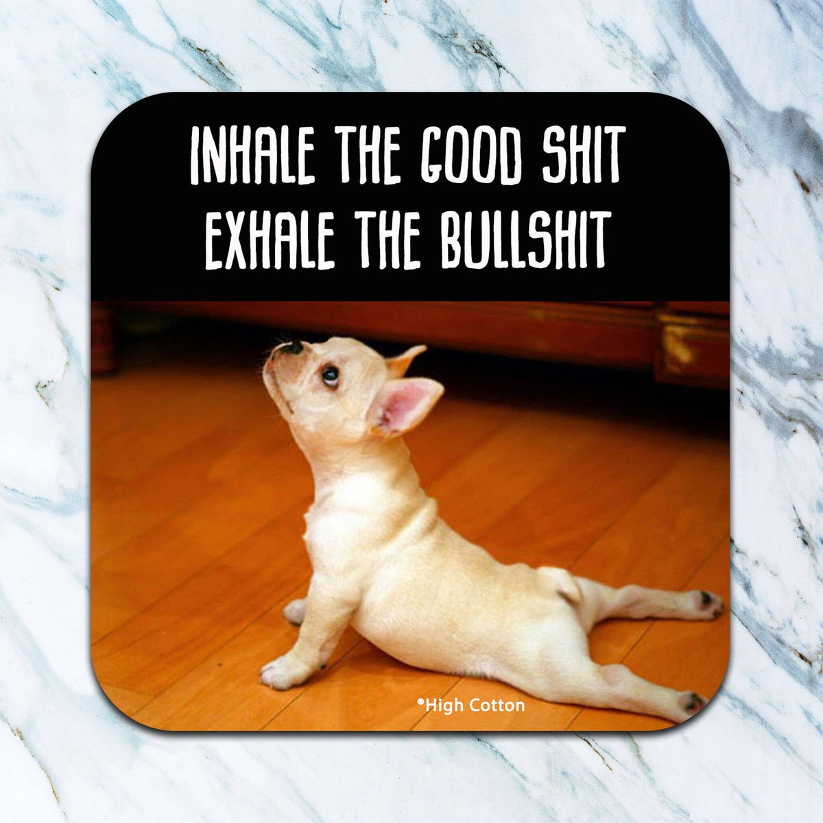 Inhale Exhale Yoga Dog Coaster