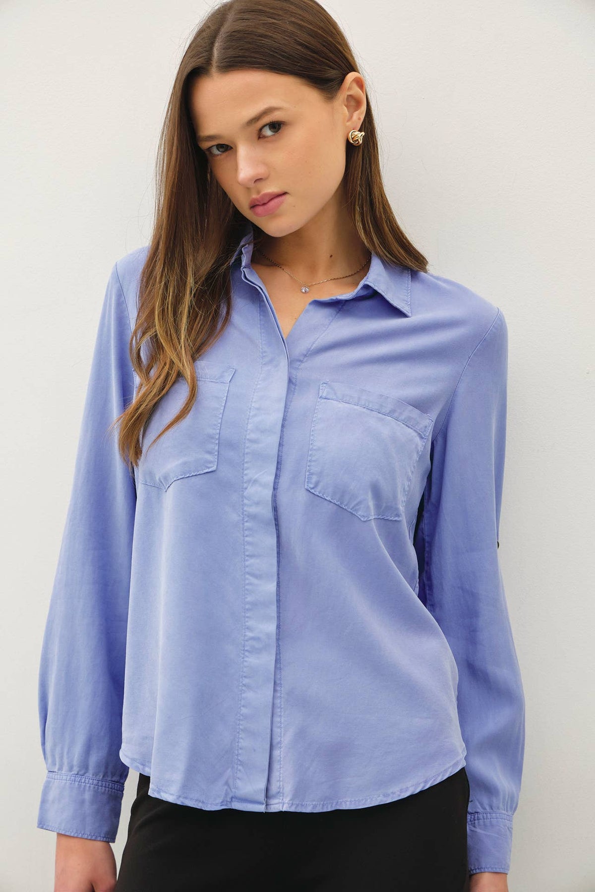 TENCEL ROLLED CUFF SHIRTS