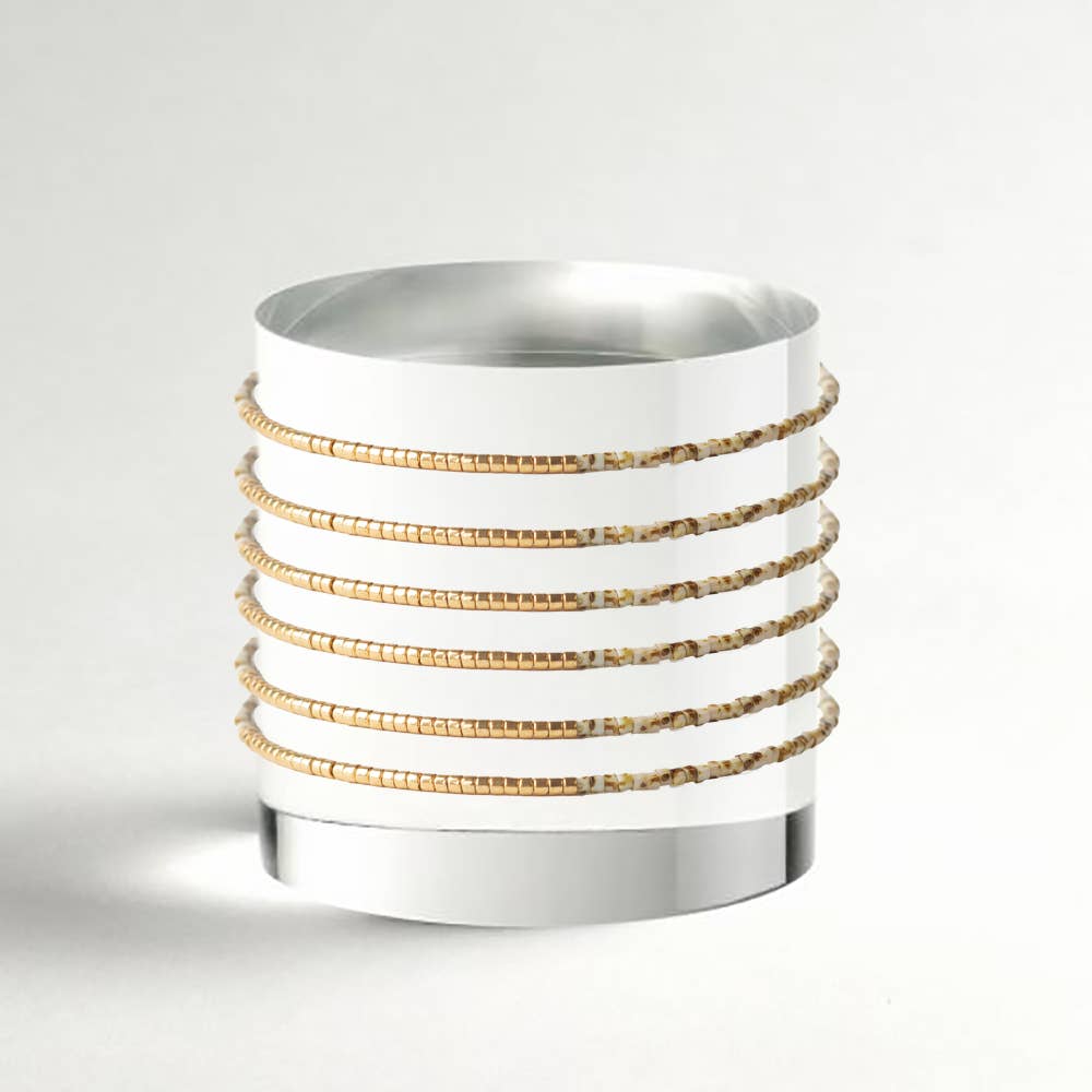 Norah Bangle-Taupe | Delicate Stacking Bracelets | Dainty