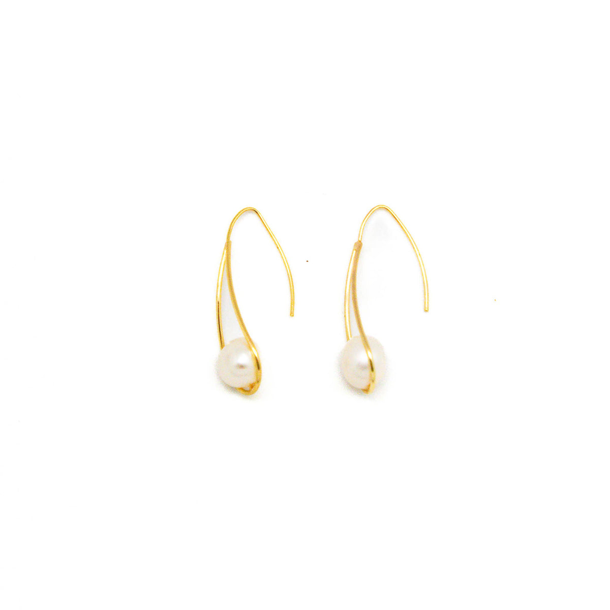 Earring 14kt Gold PlatedWith Freshwater Pearl Drop