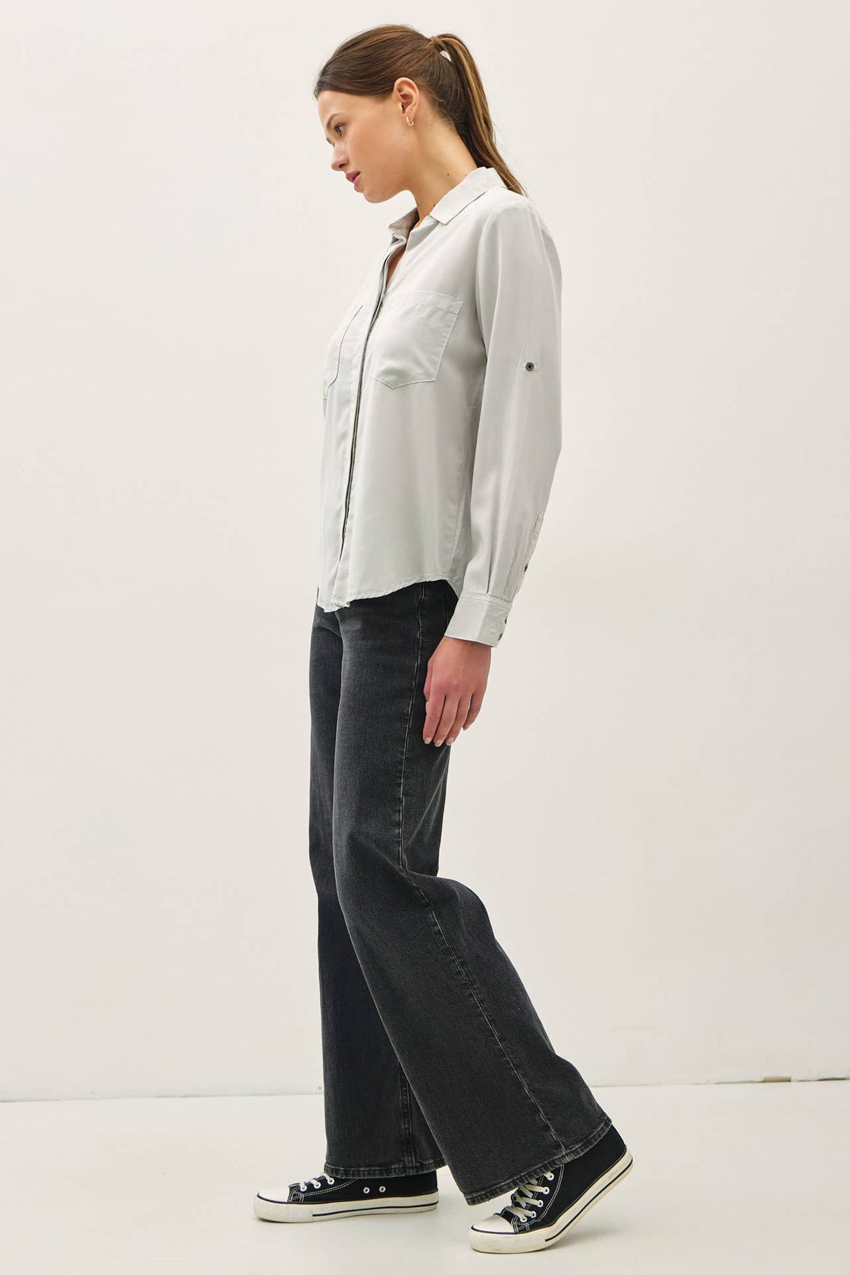 TENCEL ROLLED CUFF SHIRTS