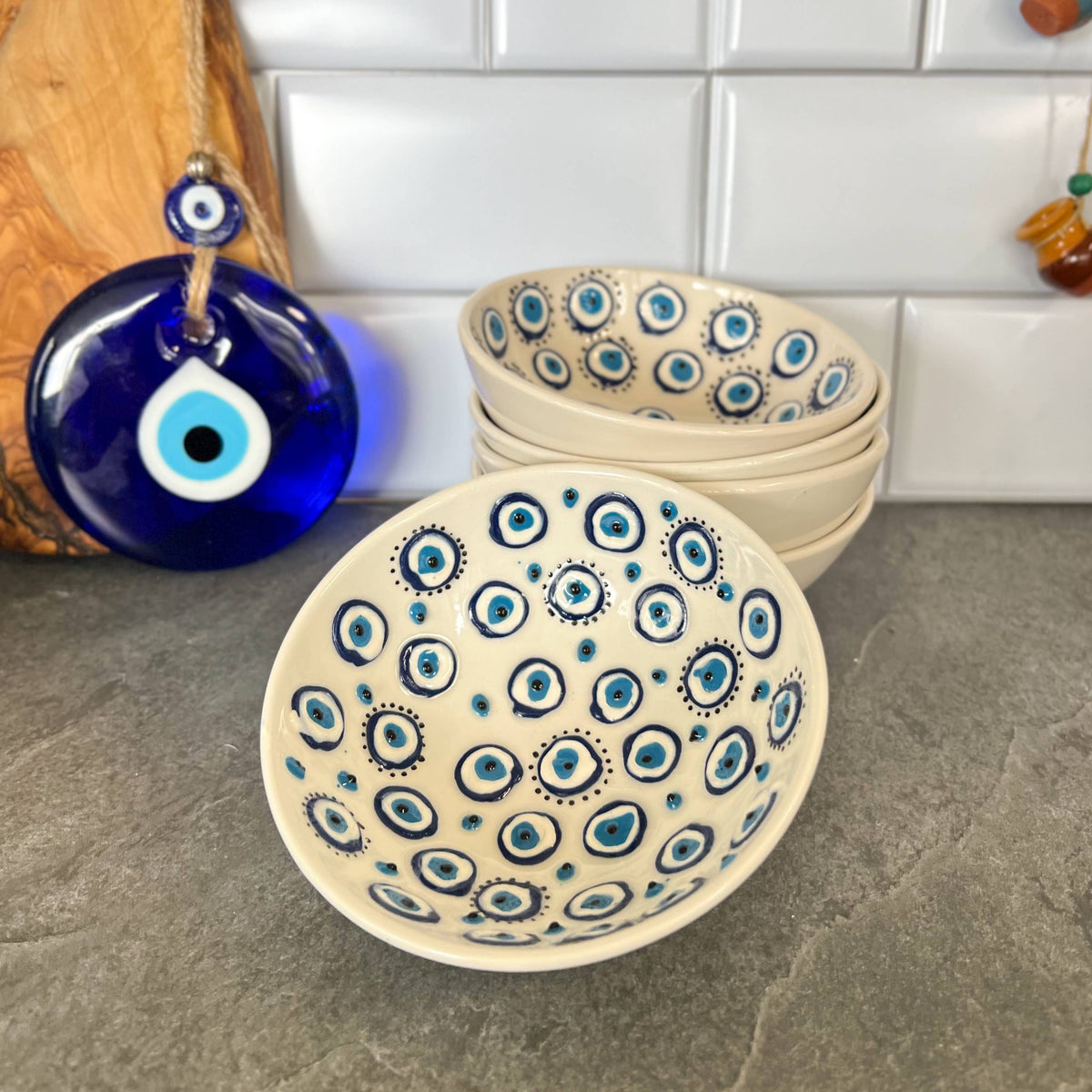 Medium Evil Eye Bowl, Boho Home Decor, Decorative Bowl
