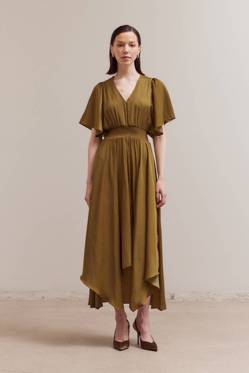  UNBALANCED SKIRT MAXI DRESS